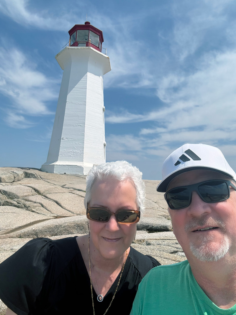 Dean and Wendy at Peggy's Point Lighthouse