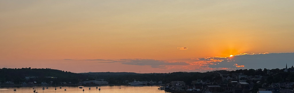 Sunset over the harbour